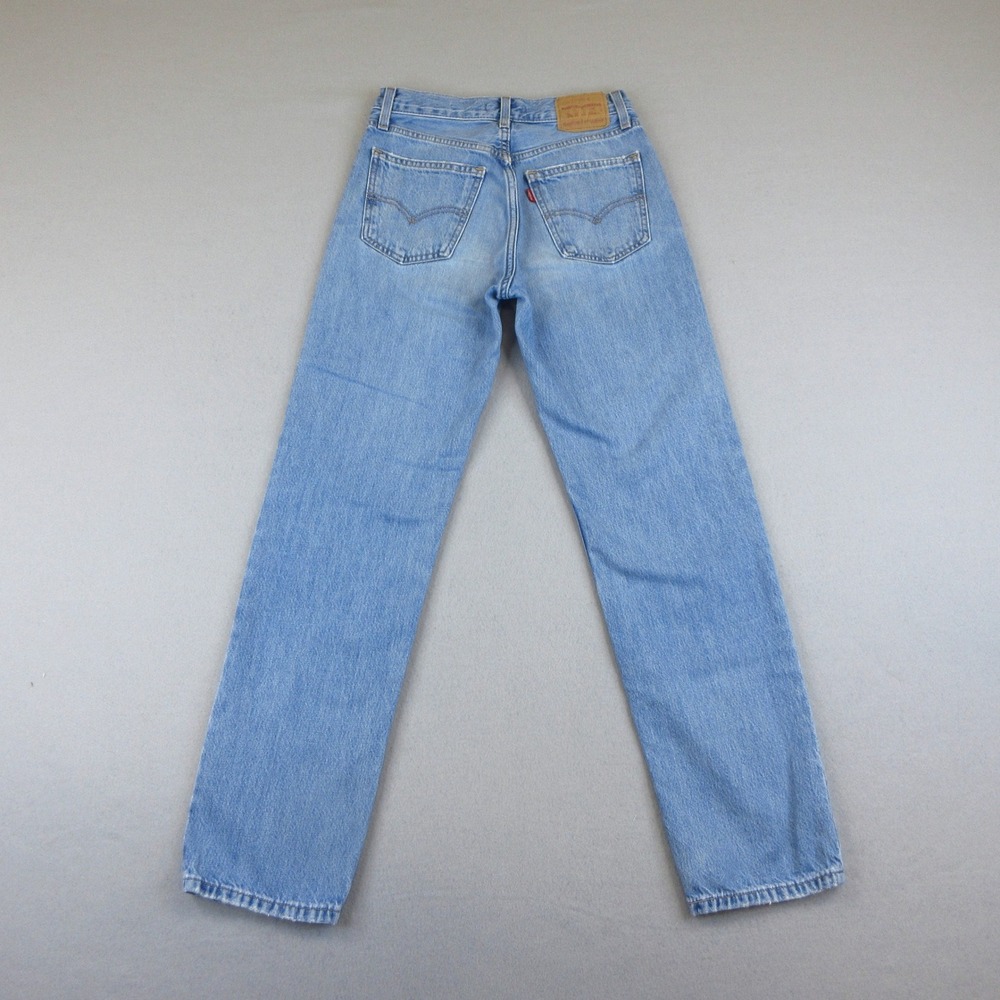 Levi's Low Pro Straight Jeans Women W24 Light Blue Wash Denim 100% Cotton - Picture 2 of 11
